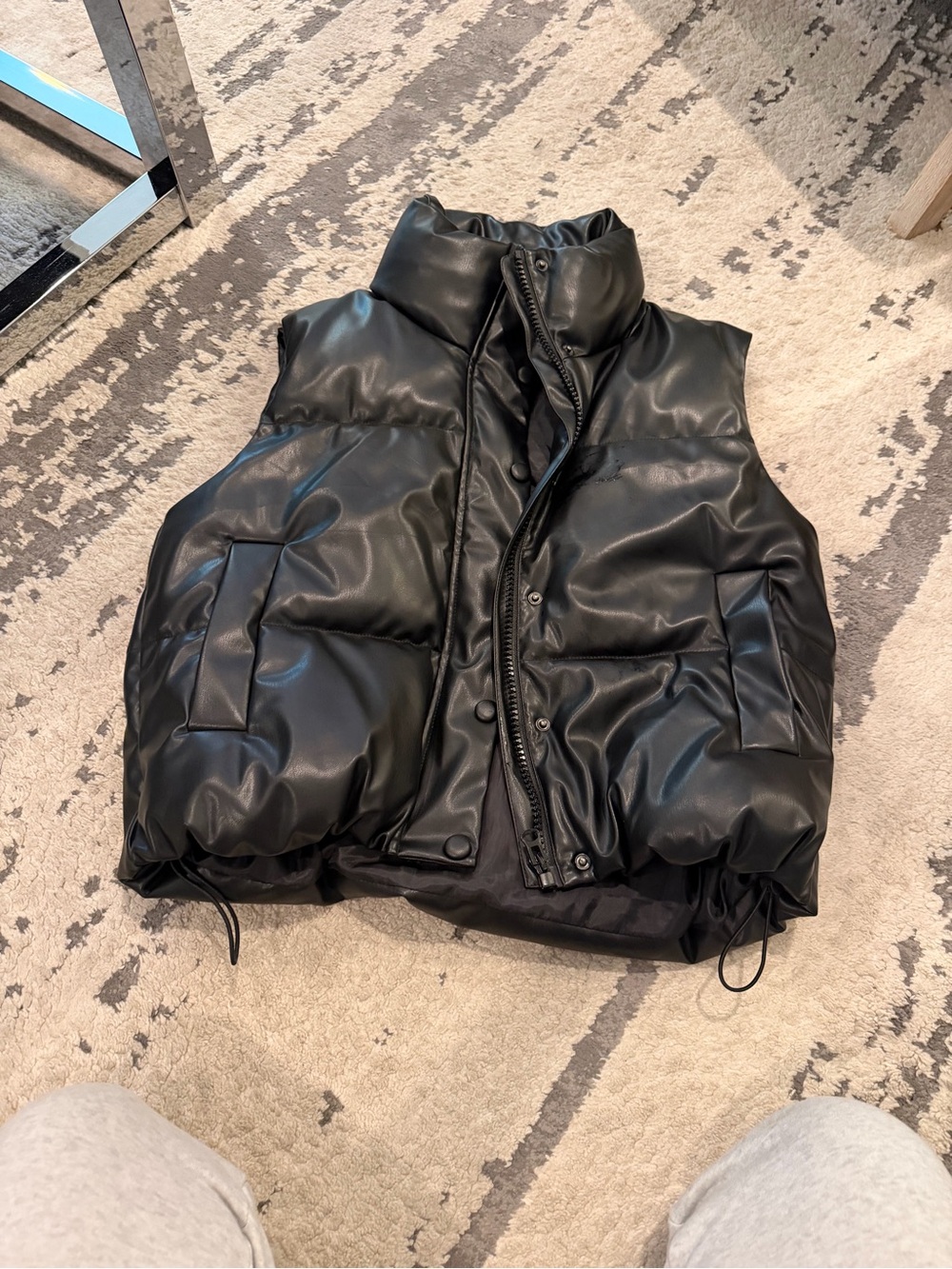 Men's Black Puffer Vest Jacket